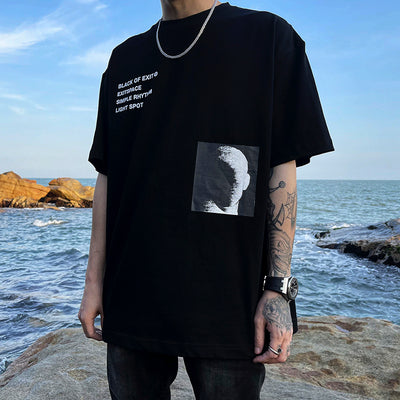 Camiseta Suelta de Diseño Exclusivo - Media Manga