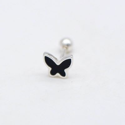 Aretes Mariposa Azul con Tornillo para Mujer - Image 4