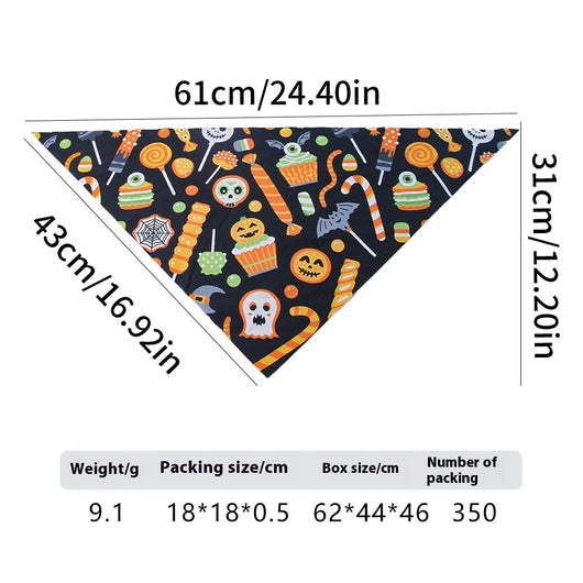 Baberos Triangulares Estampados de Halloween para Bebés - Image 6