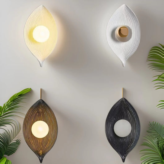 Lámpara de Pared Hoja Nórdica Estilo Japonés Silenciosa