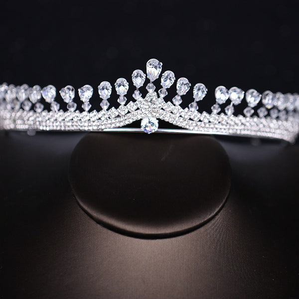 Diadema Corona de Novia en Plata con Circón - Image 5