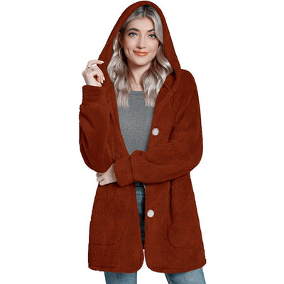 Cardigan Tipo Sudadera con Capucha y Bolsillos - Abrigo Casual Europeo - Image 29