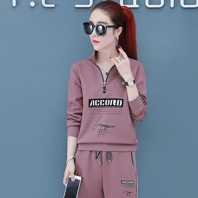 Conjunto Deportivo Mujer Suéter Ajustado Cuello Alto Dos Piezas - Image 14