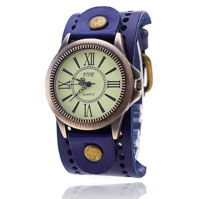 Reloj de Cuero Genuino Estilo Retro Romano - Image 9
