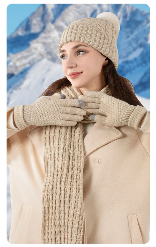 Conjunto Térmico de Invierno: Gorro, Bufanda y Guantes en Lana - Image 12