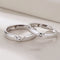 Fashion Simple Retro Sterling Plateado Couple Ring Plateado
