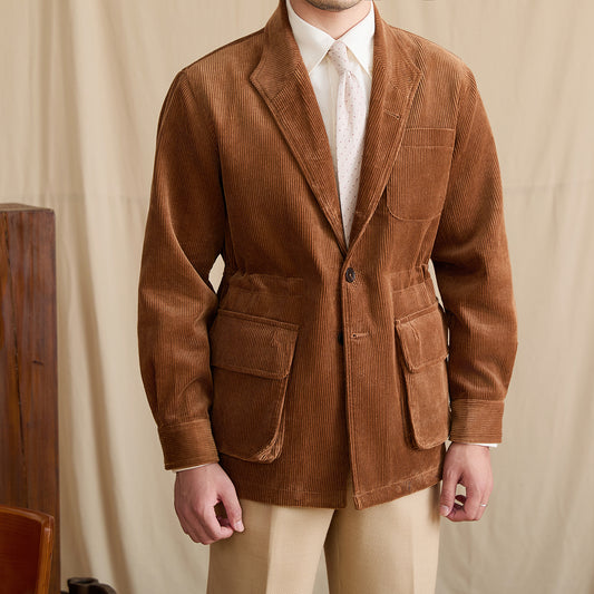 Chaqueta Polo Retro de Pana para Hombre - Cálida y Elegante - Image 2