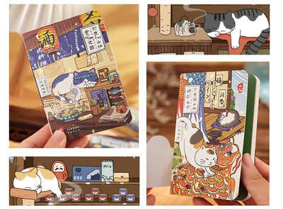 Cuaderno de Bolsillo Gato Montaña - Diario Ilustrado a Mano con Diseño Kawaii - Image 20