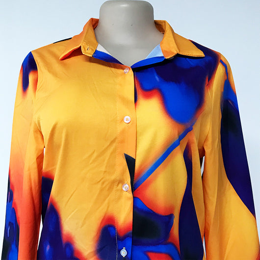 Conjunto Estampado Cómodo: Camisa Suelta y Pantalón Casual - Image 19