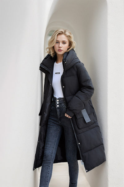 Abrigo de Algodón Grueso Overknee Suelto Premium para Invierno - Image 11