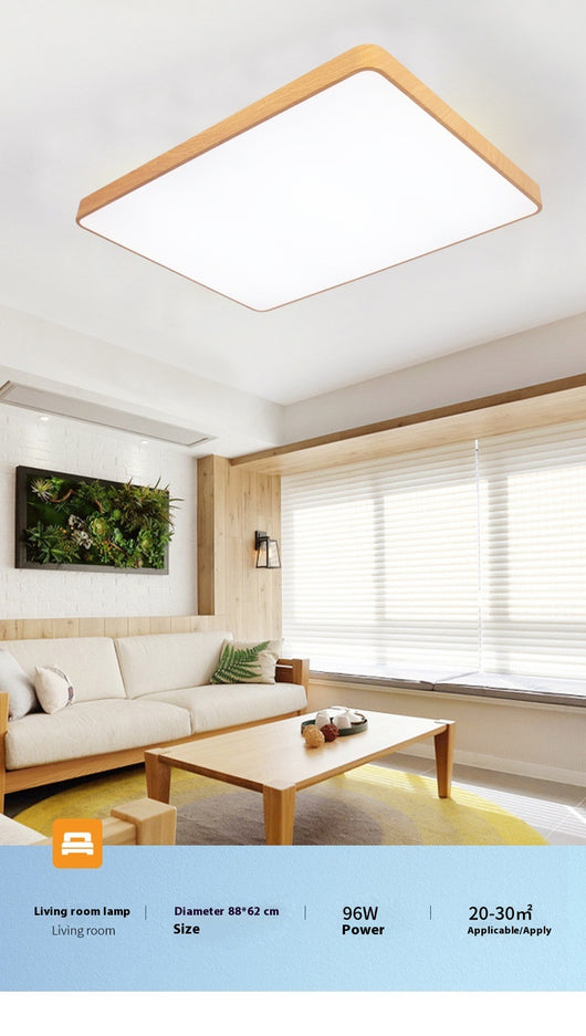 Lámpara de Techo Moderna Nordic con Diseño de Madera y Estructura de Hierro - Image 9