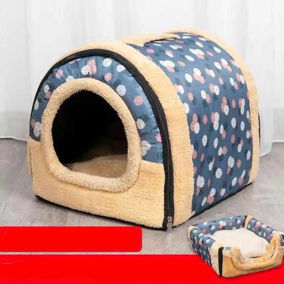 Casa Cama para Gatos Cerrada Desmontable y Lavable