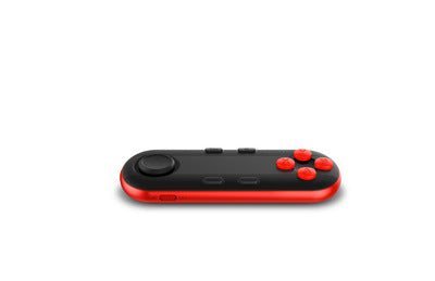 Black and red casual Bluetooth mobile gamepad remote control with an analog stick and four action buttons. - Image 7