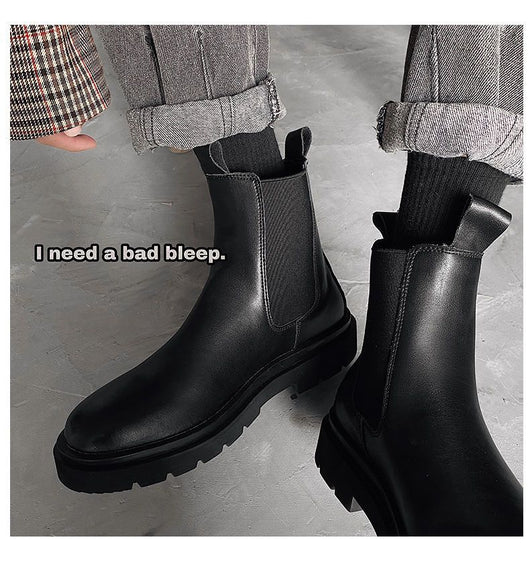 Botas Martin Chelsea Altas para Hombre Estilo Británico Clásico - Image 20