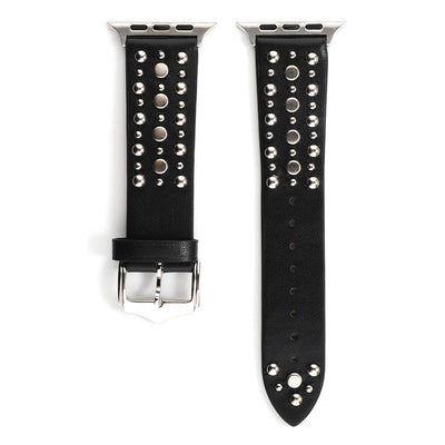 Correa de Cuero Punk con Remaches para Apple Watch - Pulsera de Reemplazo Compatible - Image 10