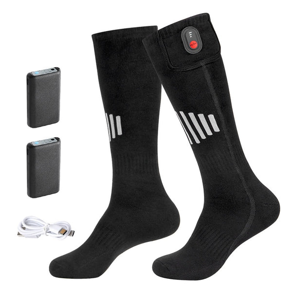 Calcetines Térmicos de Algodón Puro con Calefacción Eléctrica para Esquí - Image 6