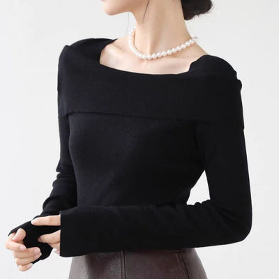 Suéter Cuello Solapa Elegante para Mujer - Colección Otoño Invierno - Image 3