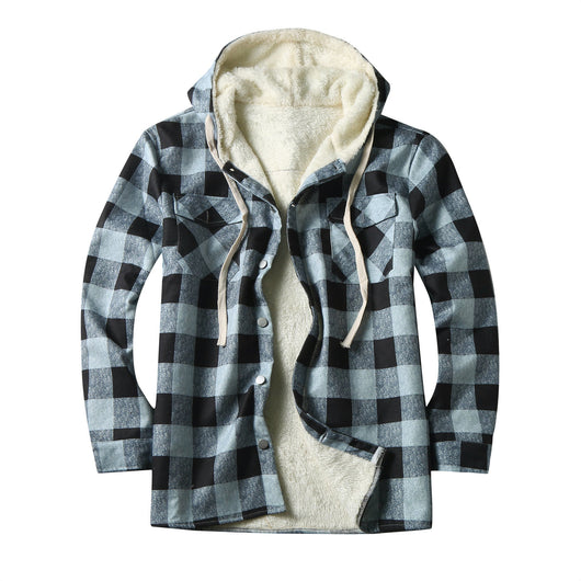Chamarra Tipo Shirt con Capucha y Forro Polar para Hombre - Image 7