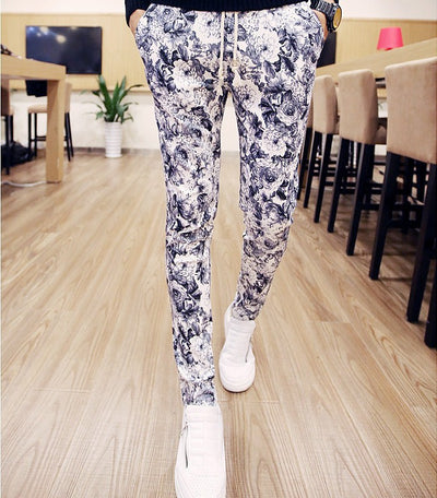 Pantalones Casuales con Estampado Floral para Hombre - Image 3