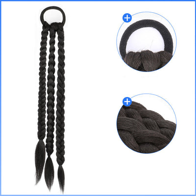 Peluca de Trenzas Box Braids con Coleta y Anillo de Cabello - Image 21