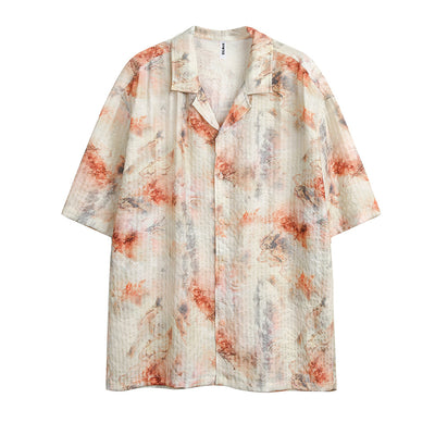 Camisa Teñida a Mano de Manga Corta Unisex - Image 3