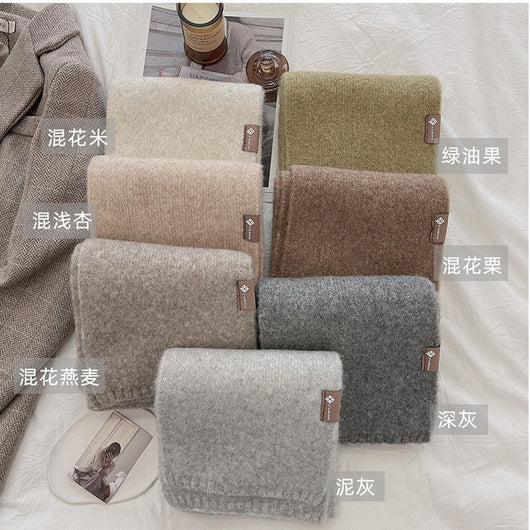 Bufanda Cálida de Moda Básica para Mujer - Colores Sólidos - Image 4
