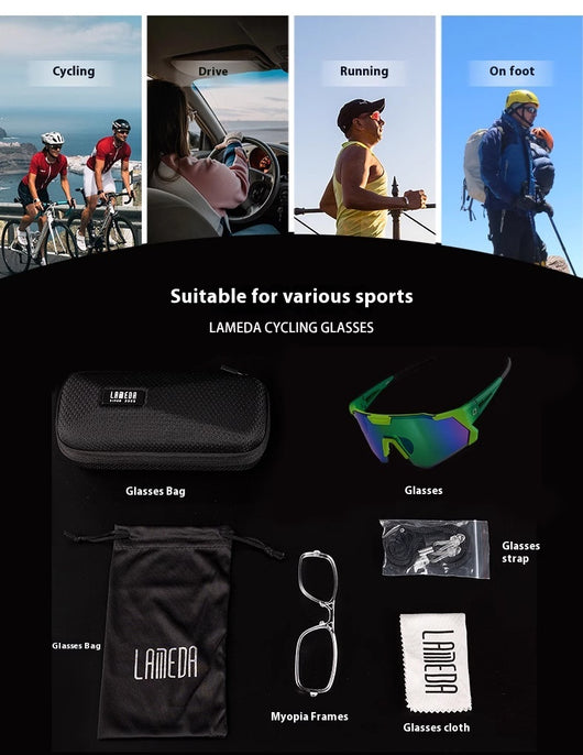 Gafas Deportivas Polarizadas para Ciclismo de Ruta - Resistentes al Viento - Image 6