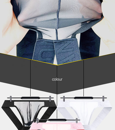 Cinturón T-back con Malla Transparente y Patrón en Relieve - Image 11