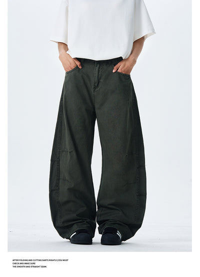 Culotes Retro Americanos Holgados con Pliegues para Hombre - Image 10