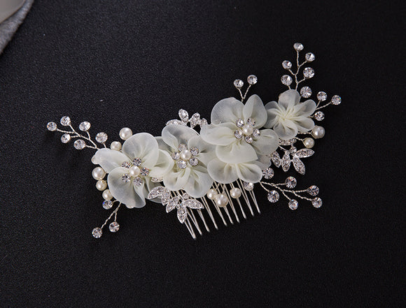 Tocado de Flores de Cristal Hecho a Mano - Elegancia y Estilo
