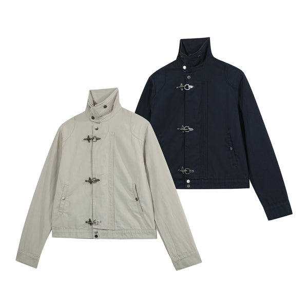 Chaqueta Casual Retro Otoño-Invierno Colores Sólidos
