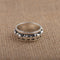 S925 Plateado Retro Thai Plateado Index Finger Rotatable Ring Plateado S19