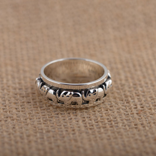 Anillo Giratorio de Plata Tailandesa 925 Retro para Dedo Índice - Image 2
