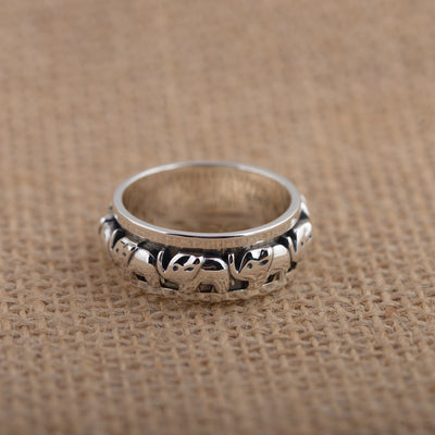 Anillo Giratorio de Plata Tailandesa 925 Retro para Dedo Índice - Image 2