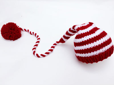 Gorro Tejido a Mano para Recién Nacido con Cola Larga - Image 8