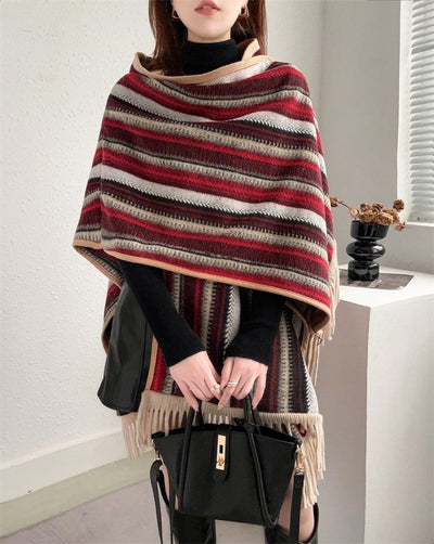 Poncho Étnico Convertible con Capucha - Image 19