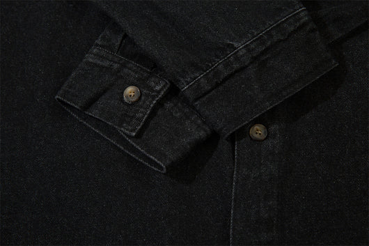 Camisa Denim con Estampado de Estrella y Letras - Diseño Moderno - Image 8
