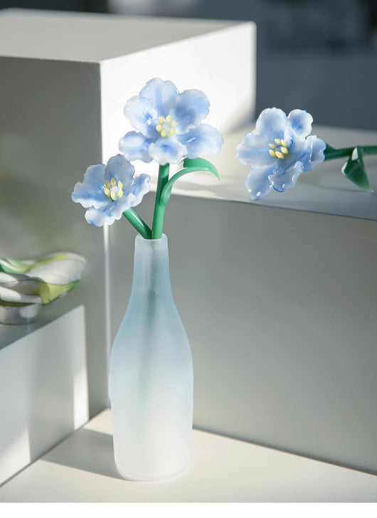 Florero de Cristal Tulipán Azul y Blanco - Porcelana Artesanal - Image 13
