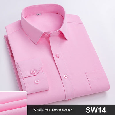 Camisa de Trabajo Manga Larga a Rayas Azules para Hombre - Image 13