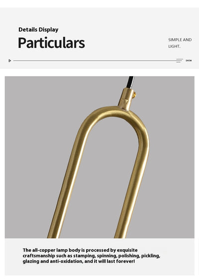 Lámpara Colgante de Cobre Minimalista Moderna para Dormitorio - Image 24