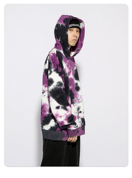 Sudadera Tie Dye Holgada con Capucha - Algodón Terry para Hombre - Image 12