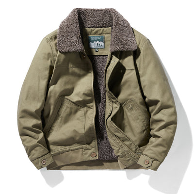 Chaqueta de Solapa Hombre Algodón Cashmere Otoño Invierno - Image 4