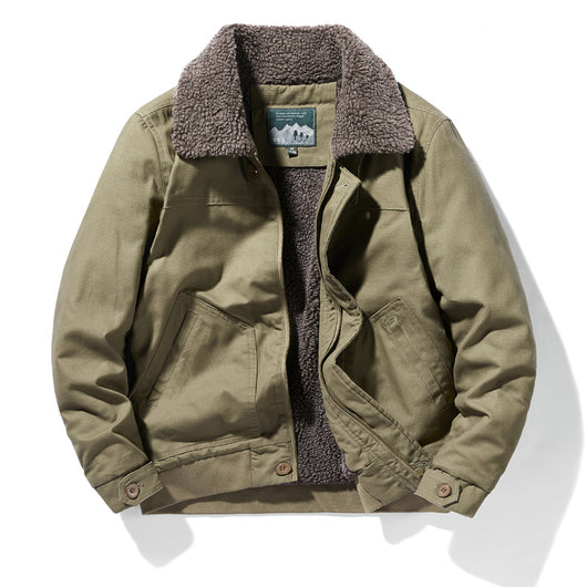 Chaqueta de Solapa Hombre Algodón Cashmere Otoño Invierno - Image 4