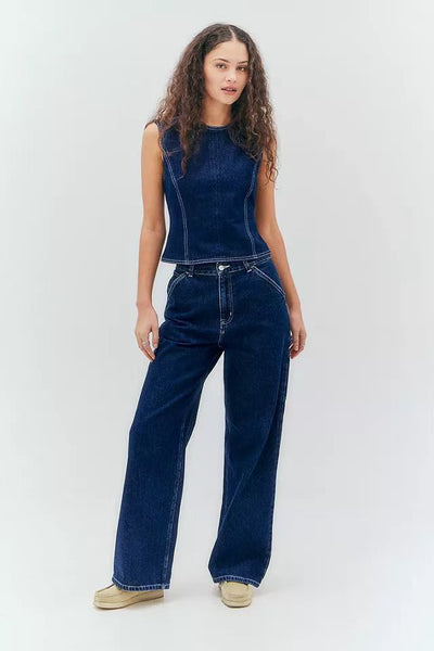 Chaleco Denim Casual sin Mangas Cintura Alta - Image 8