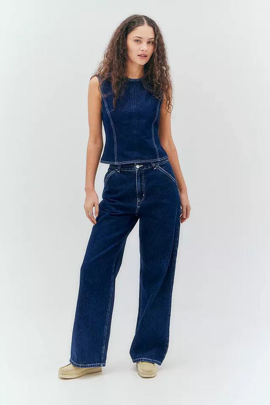 Chaleco Denim Casual sin Mangas Cintura Alta - Image 8