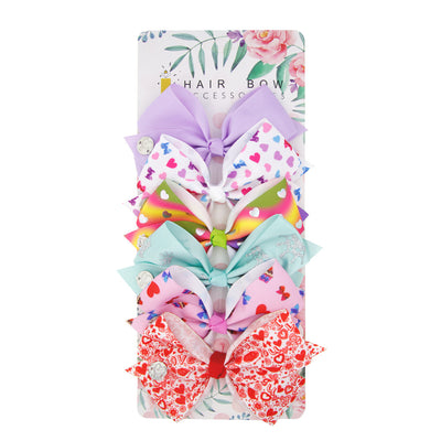 Set de Broches para Cabello con Moño de Corazón para Niñas - Image 5