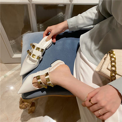 Sandalias Tipo Baotou con Tacón Grueso Medio - Cómodas y Modernas - Image 2