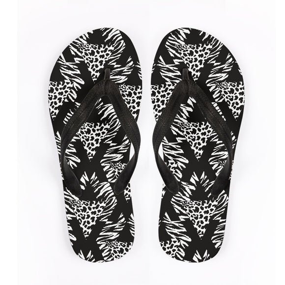 Chanclas de Playa con Textura Animal - Comodidad y Estilo para el Verano
