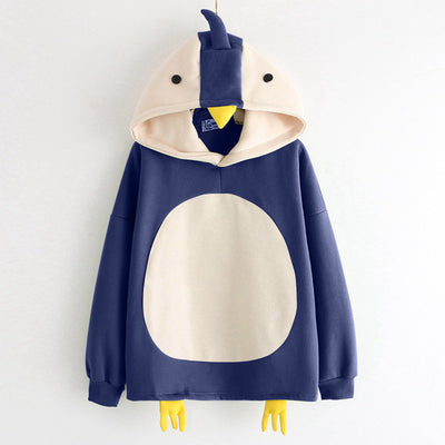 Sudadera con Capucha de Felpa para Mujer con Diseño de Pollito Adorable - Image 13