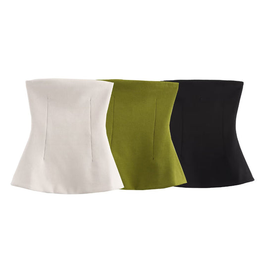 Top Reversible Doble Tela para Mujer - Estilo Europeo y Americano